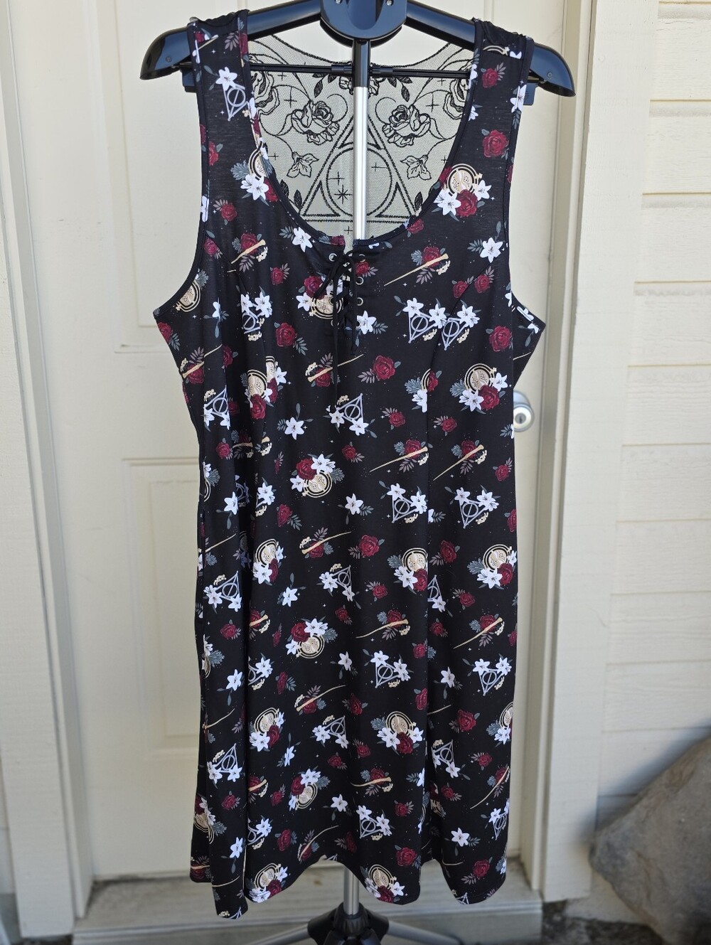 Torrid Harry Potter Deathly Hallows Floral Dress Sz 2 NWT